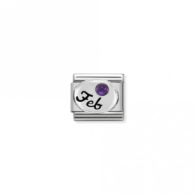 Classic Silver February Amethyst Birthday & Birthstones Charms