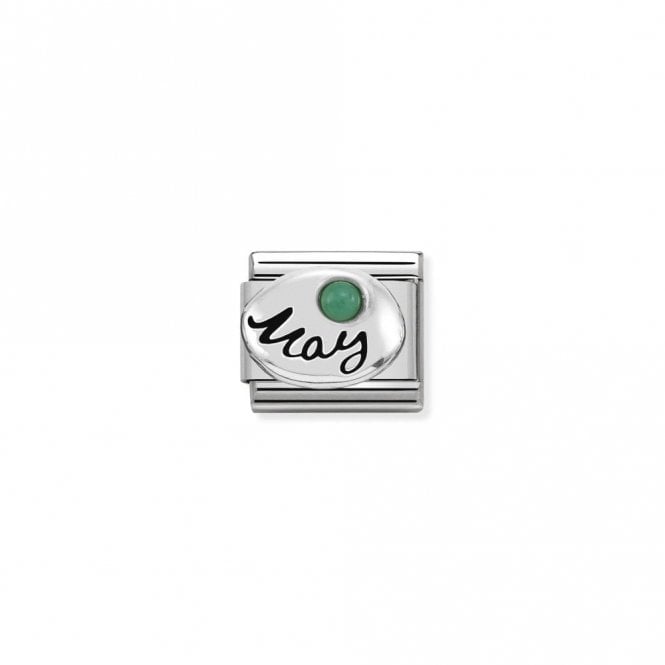Classic Silver May Emerald Birthday & Birthstones Charms