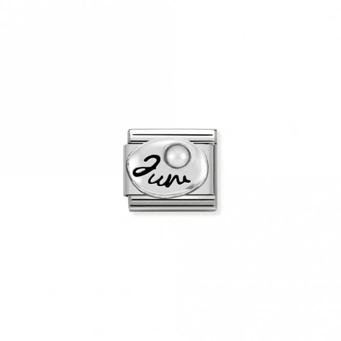 Classic Silver June White Pearl Birthday & Birthstones Charms