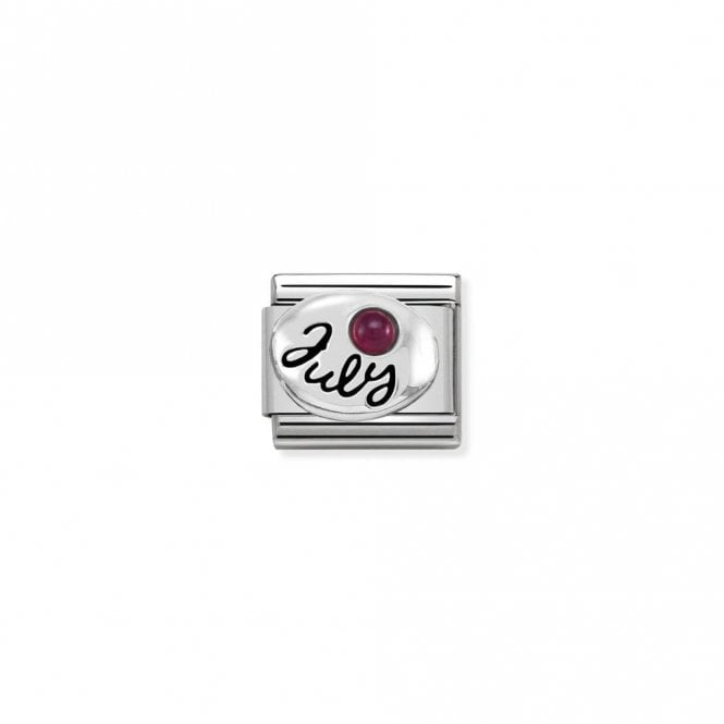 Classic Silver July Ruby Birthday & Birthstones Charms
