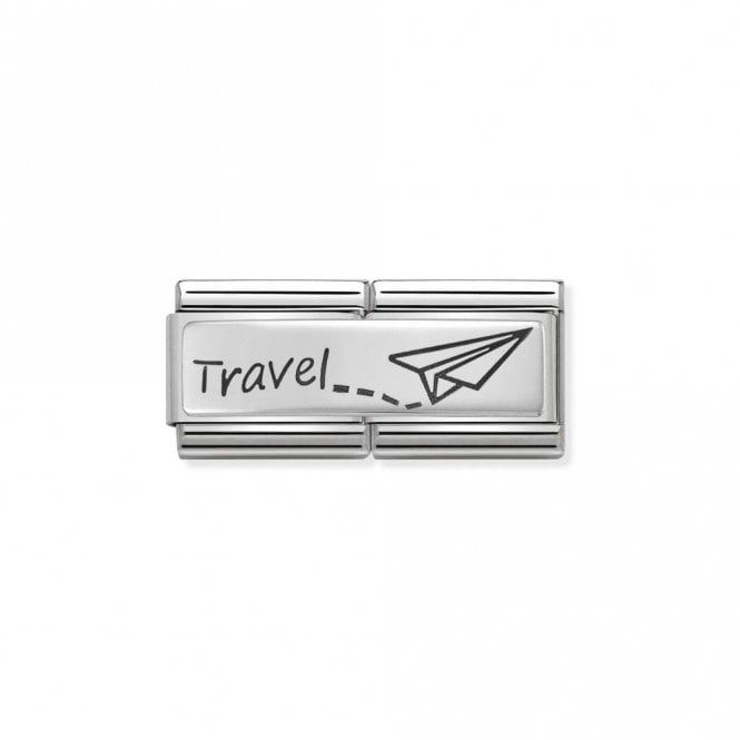 Silver Double Travel Paper Plane Travel Charms