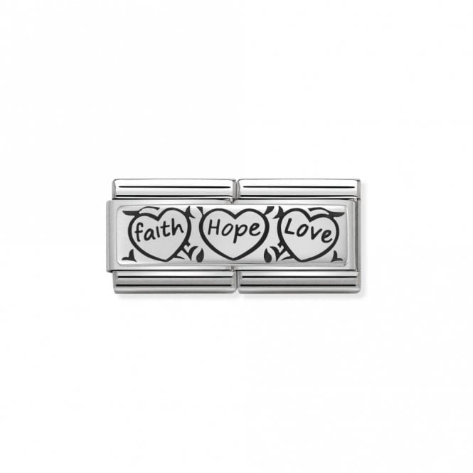 Silver Double Faith Hope Love Faith & Religion Charms