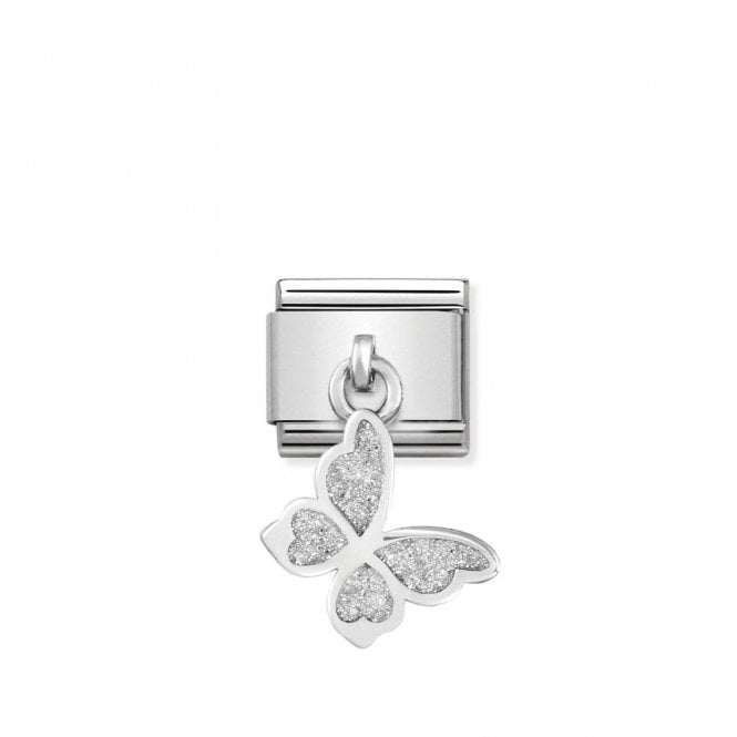 Nomination Classic Silver Glitter Butterfly Animal Charm