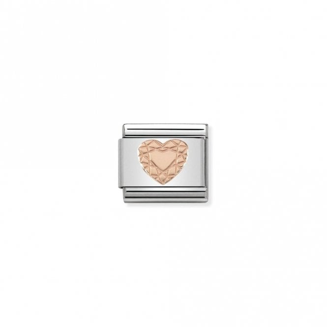 Classic Rose Gold Diamond Heart Love & Hearts Charms