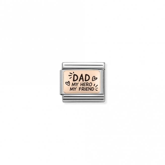 Classic Rose Gold Dad My Hero My Friend Friends & Family Charms