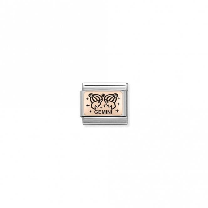 Classic Rose Gold Star-Sign Gemini Zodiac Charms