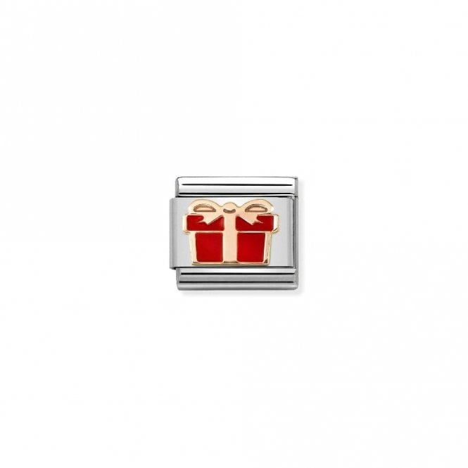 Classic Rose Gold Gift Box Christmas Charms