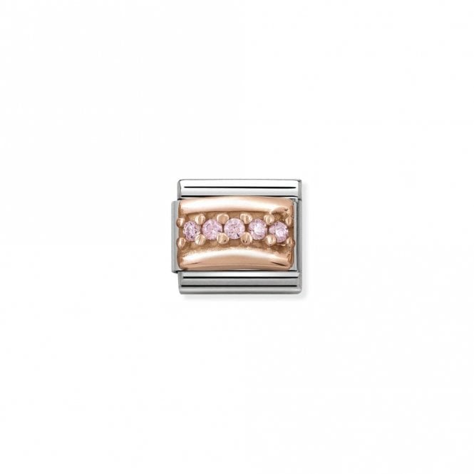 Classic Rose Gold CZ Pave Pink Sparkly Charms