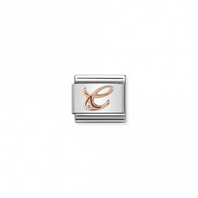 Classic Rose Gold CZ C Letter Charms