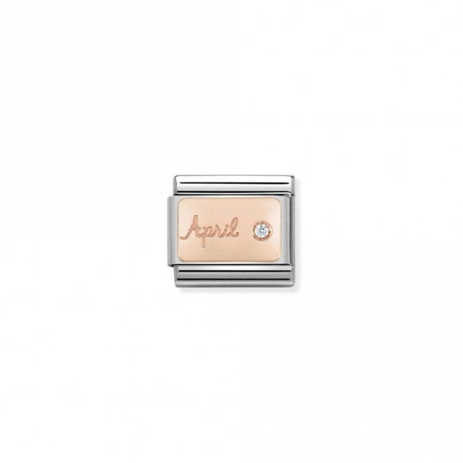 Classic Rose Gold April Diamond Birthday & Birthstones Charms