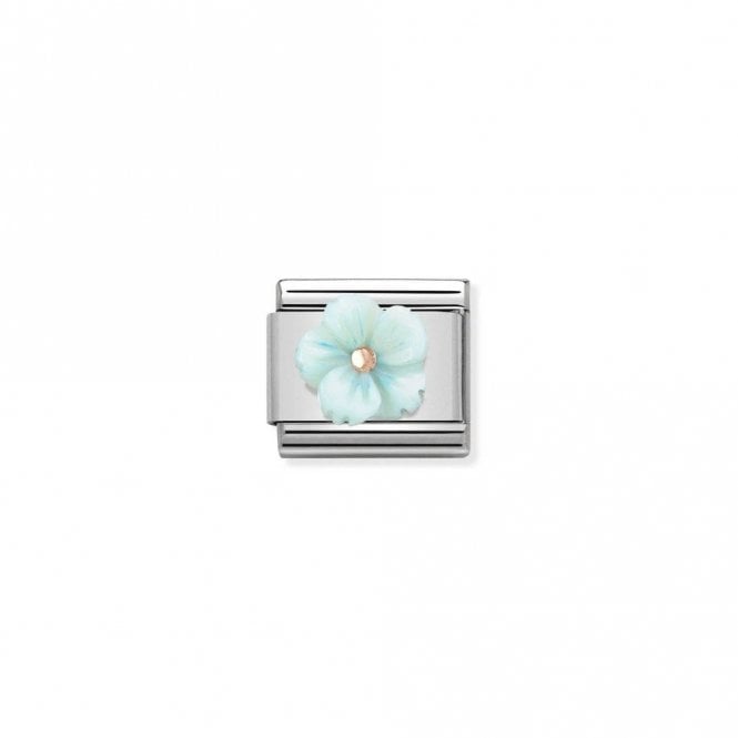 Classic Rose Gold Turquoise Mother Of Pearl Flowers & Nature Charms