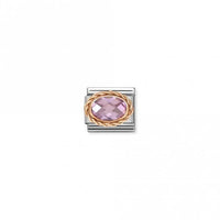 Classic Rose Gold and Facetted Pink Sparkly & Stones Charms