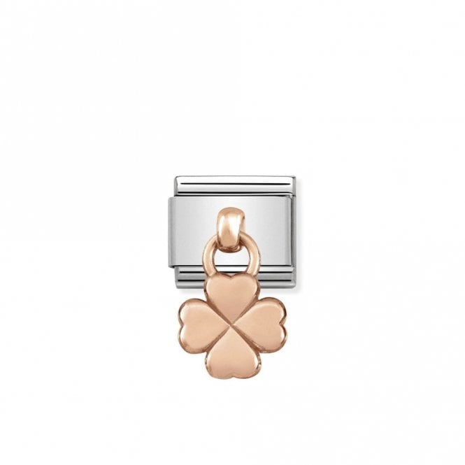 Classic Rose Gold Four-Leaf Clover Good Luck Charms