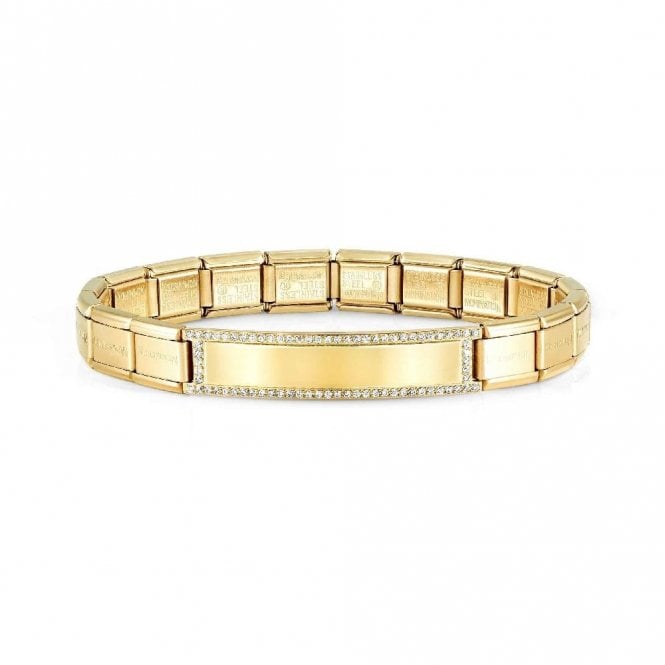 Trendsetter New York Yellow Gold & CZ Engravable Bracelet