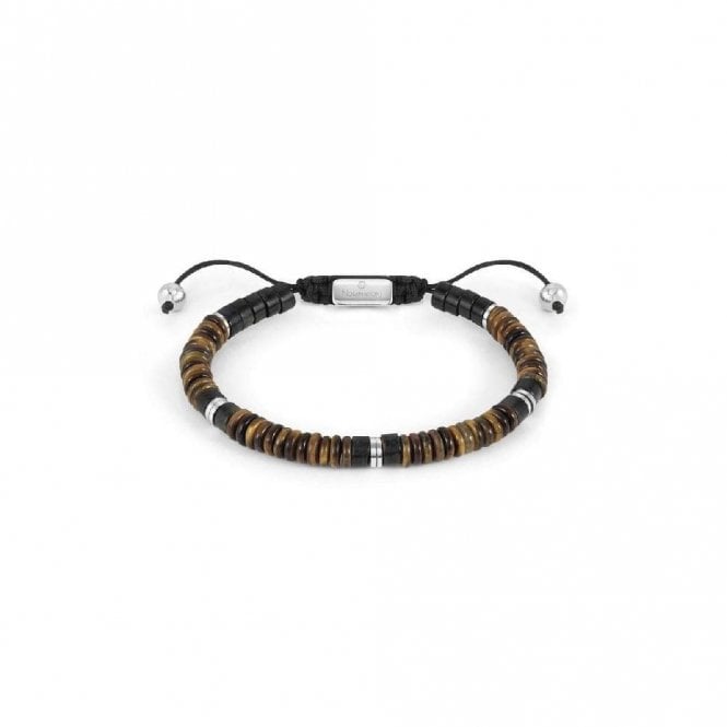 Instinct Style Silver Steel & Tiger's Eye Bracelet