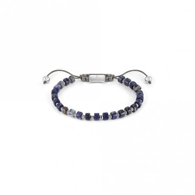 Instinct Style Vintage Steel & Blue Sodalite Bracelet