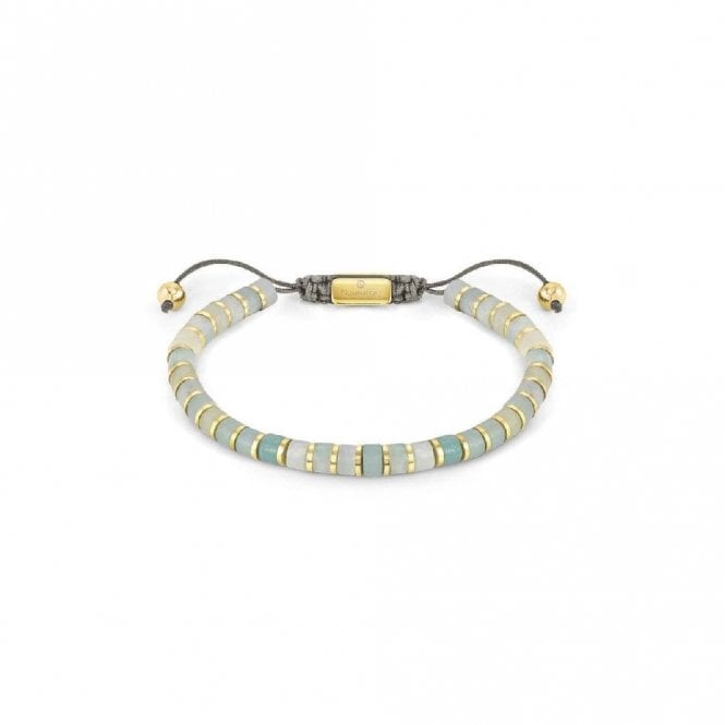 Instinct Style Gold Steel & Amazonite Bracelet
