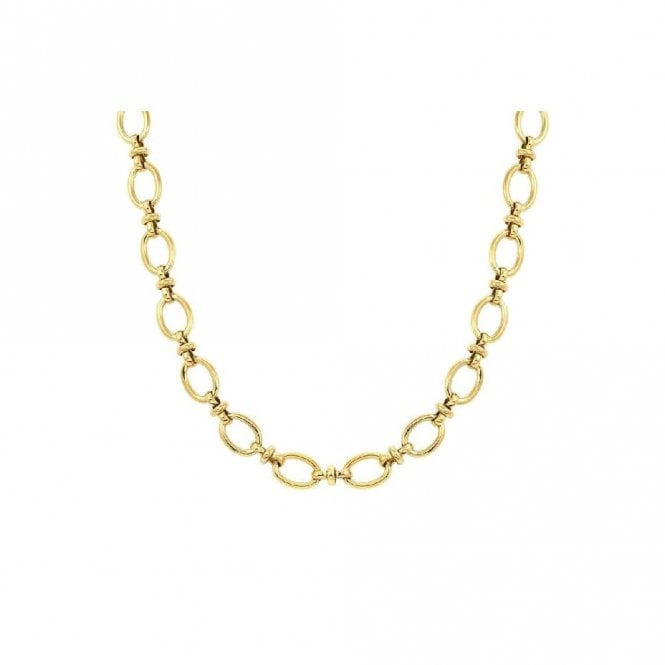 Affinity Short Gold Steel Link Necklace