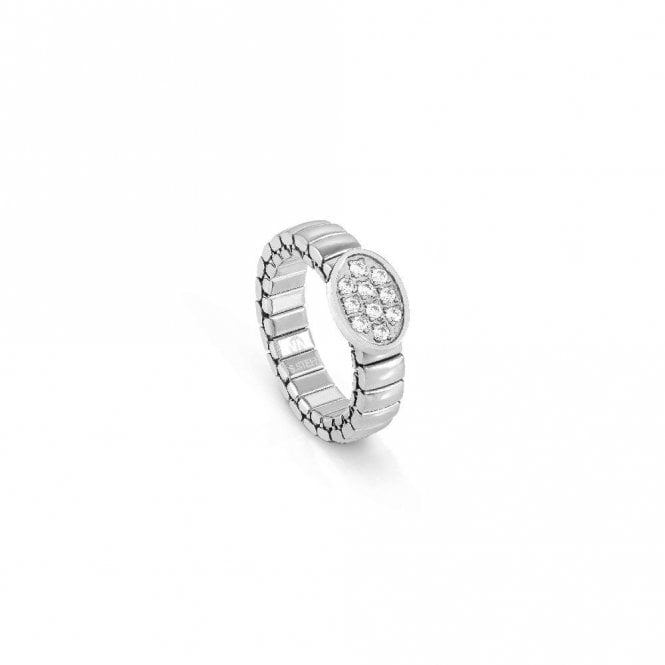 XTE Life Steel & CZ Oval Ring, XSmall