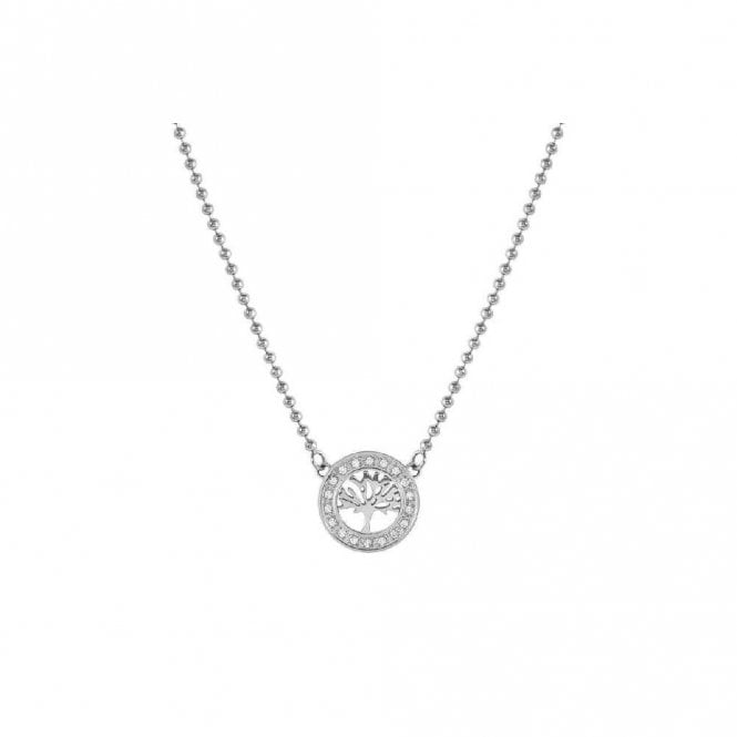 Soffio D'amore Tree of Life Necklace in Silver with CZ