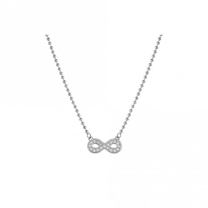 Soffio D'amore Infinite Necklace in Silver with CZ
