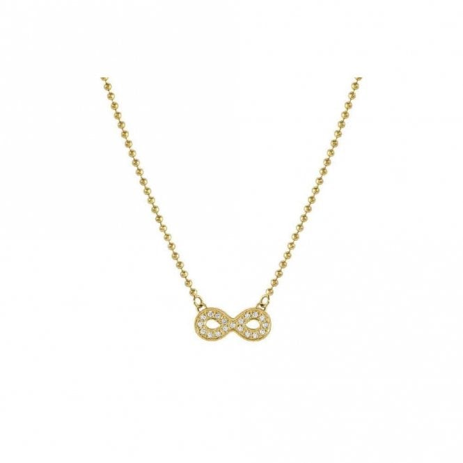 Soffio D'amore Infinite Necklace in Gold with CZ
