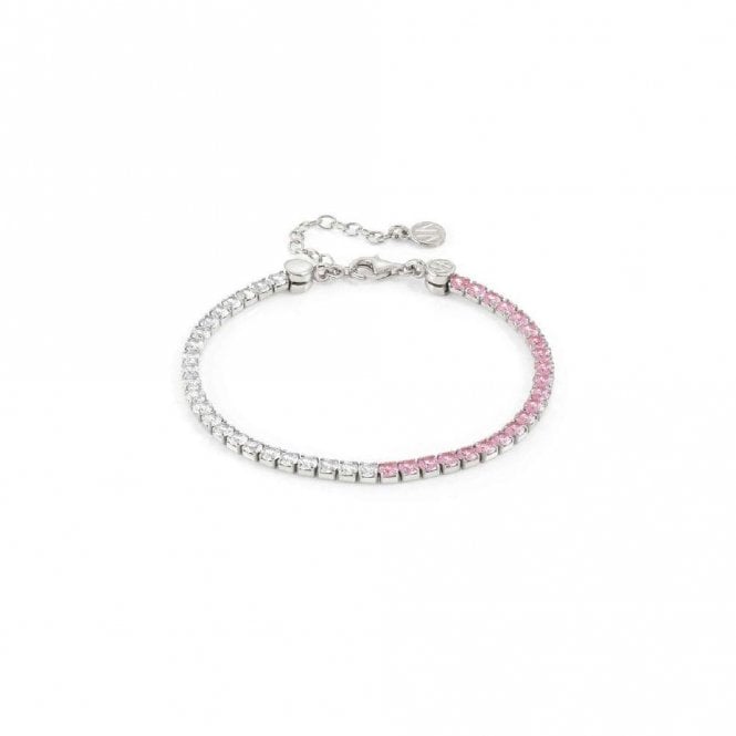 Chic & Charm Joyful Silver White & Pink CZ Bracelet