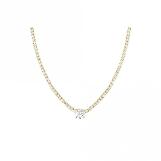 Chic & Charm Joyful Gold & Central CZ Necklace