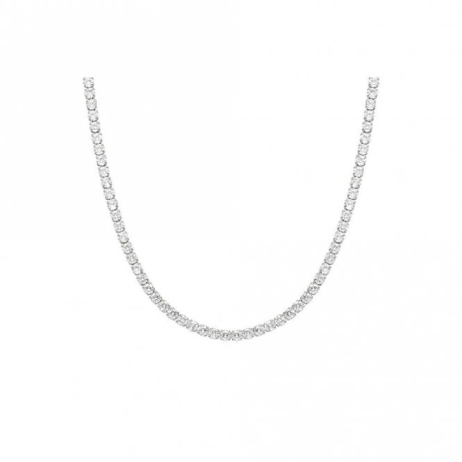 Chic & Charm Joyful Silver & CZ Pave Necklace