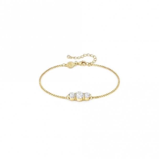Colour Wave Bracelet in Gold and Round CZ