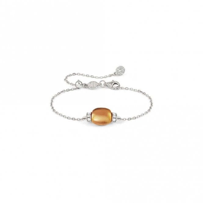 My Radiance Amber Yellow Bracelet In Silver with CZ and Imitation Stones