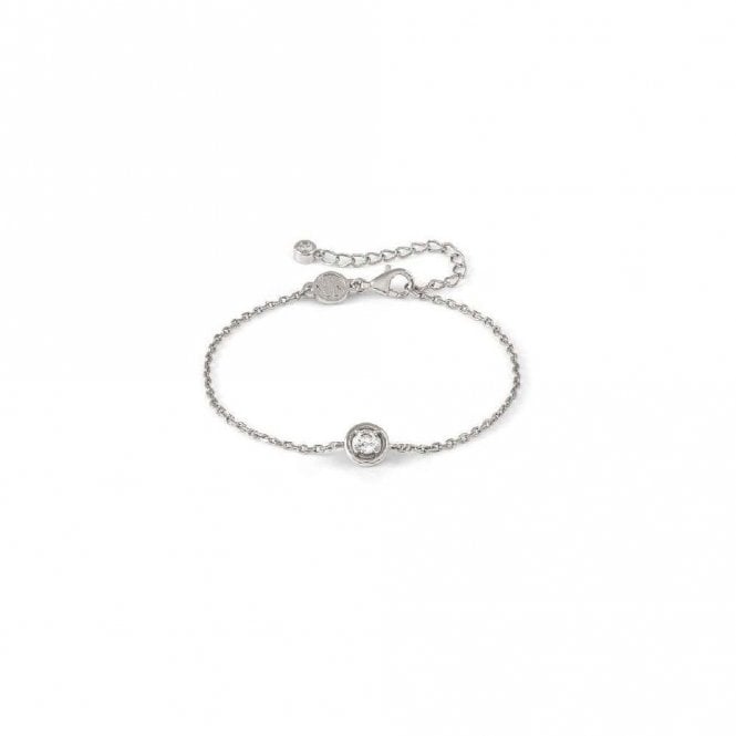Cosmic Love Circle Bracelet in Silver with CZ