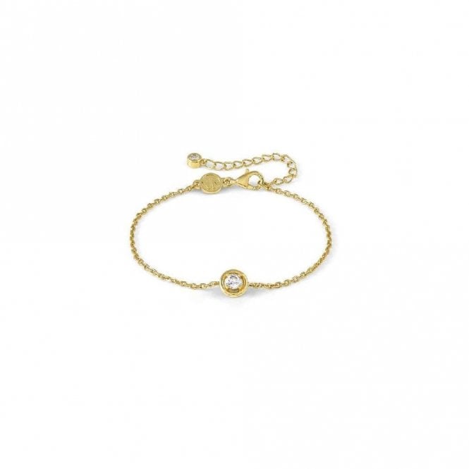 Cosmic Love Circle Bracelet in Gold with CZ
