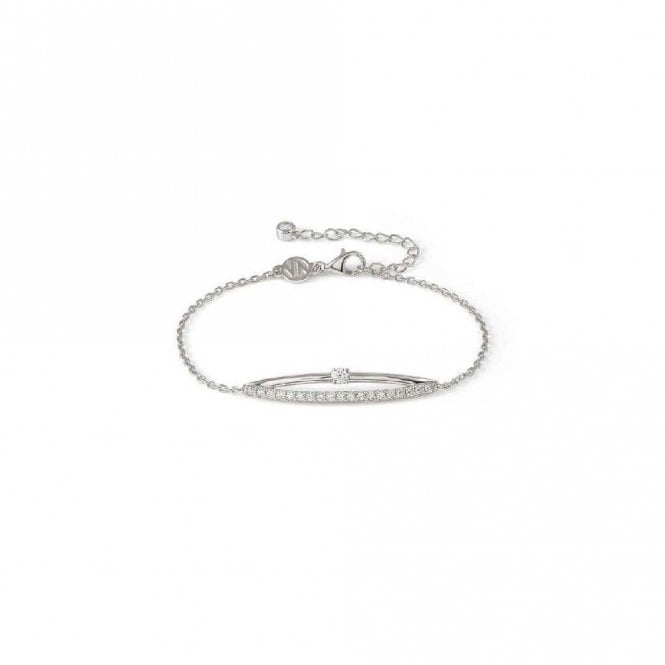 Cosmic Love White Rich Bracelet in Silver with CZ