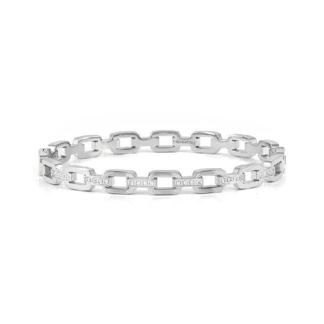 Pretty Bangles Small Chain Bracelet in Silver & CZ