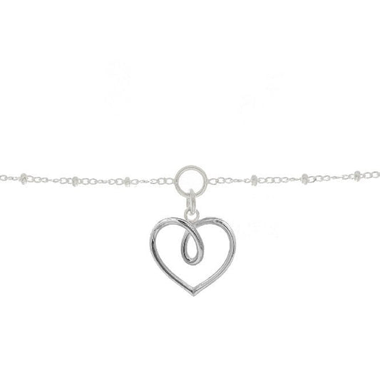 Fancy Heart Mum Charm Bracelet in Sterling Silver