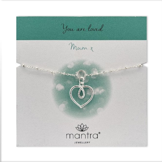 Fancy Heart Mum Charm Bracelet in Sterling Silver