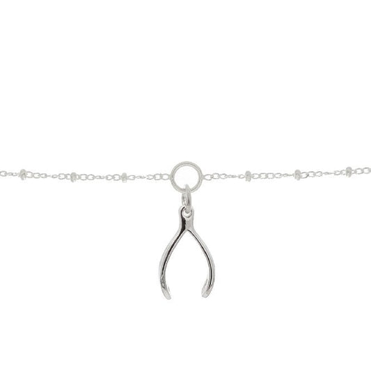 18th Birthday Wishbone Charm Bracelet in Sterling Silver