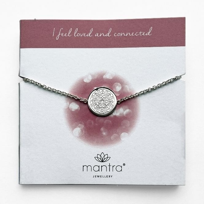 Love Mandala Disc Bracelet in Rose Gold