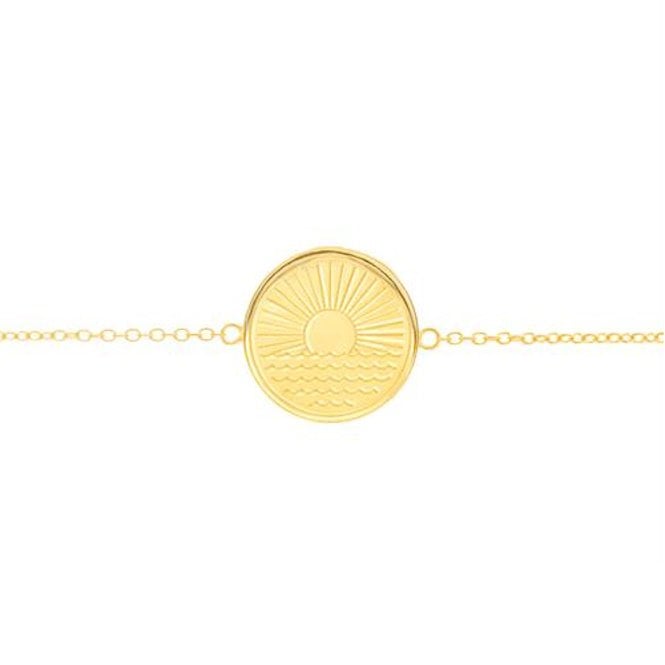 One Day at a Time Disc Bracelet in Gold