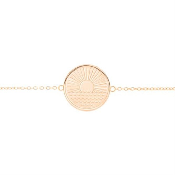 One Day at a Time Disc Bracelet in Rose Gold