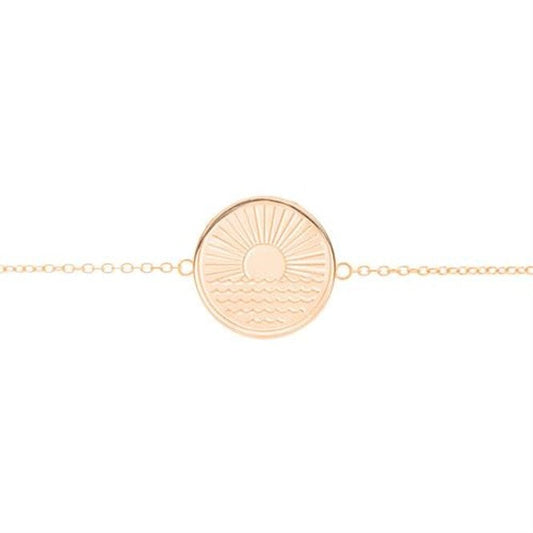 One Day at a Time Disc Bracelet in Rose Gold