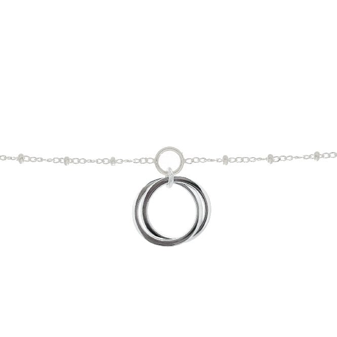 Friendship Linked Circles Charm Bracelet in Sterling Silver