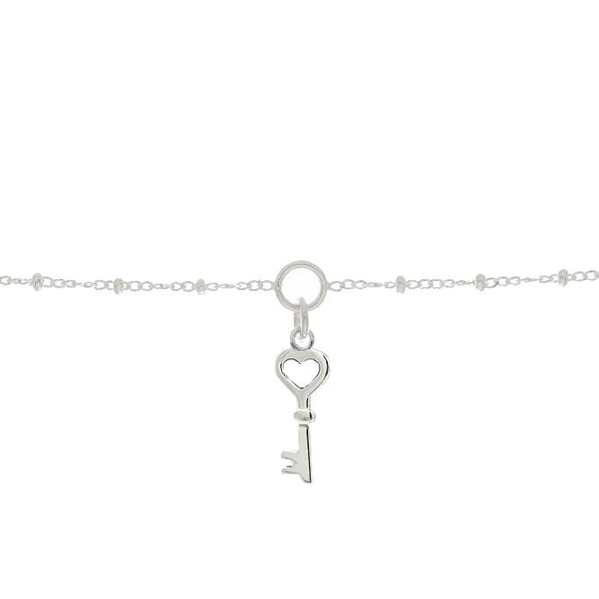 21st Birthday Key Charm Bracelet in Sterling Silver