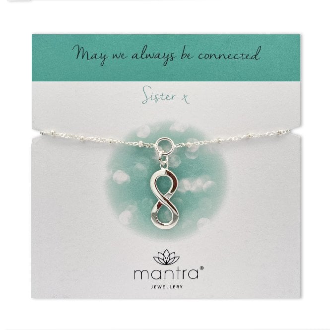 Sister Infinity Charm Bracelet in Sterling Silver