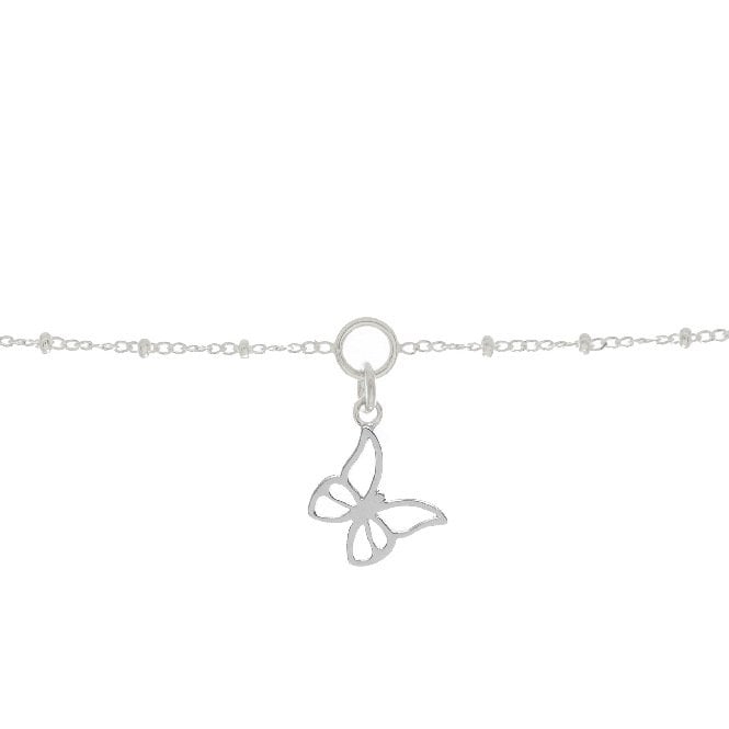 Birthday Butterfly Charm Bracelet in Sterling Silver