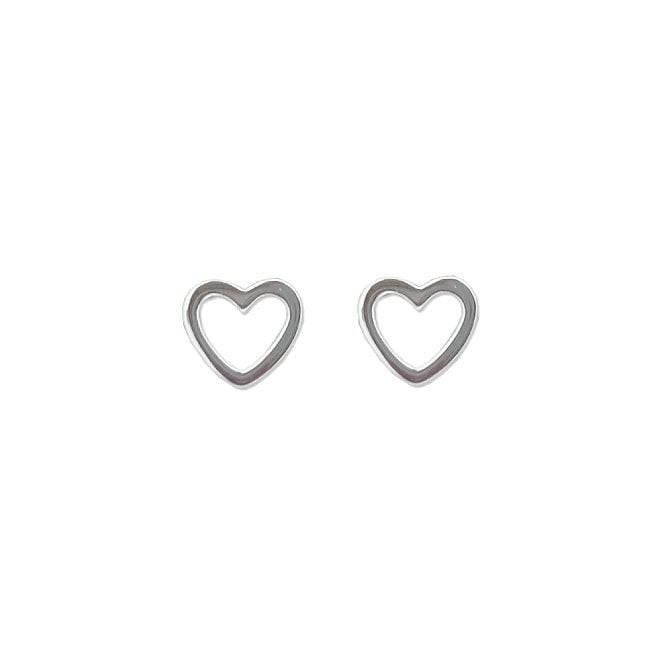 Daughter Open Hearts Earrings in Sterling Silver