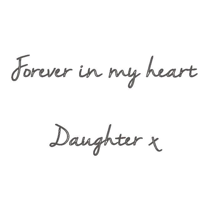 Daughter Open Hearts Earrings in Sterling Silver