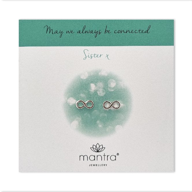 Sister Infinity Earrings in Sterling Silver