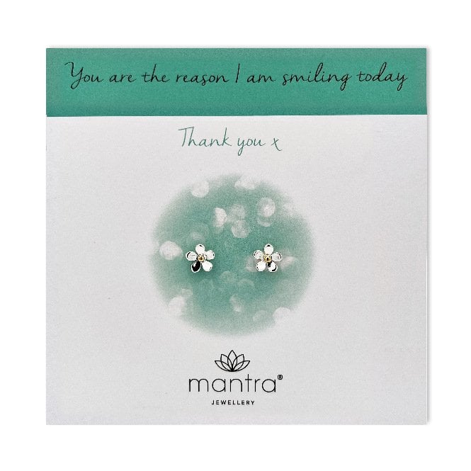 Thank You Daisy Earrings in Sterling Silver